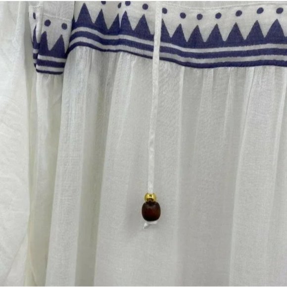 Olpihant Women's Marrakesh Maxi Dress Long Balloon Sleeve White Flowy sz XS NWT - Picture 3 of 4